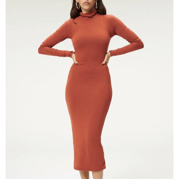 • NEW • Good American Midi Dress • - Picture 1 of 10